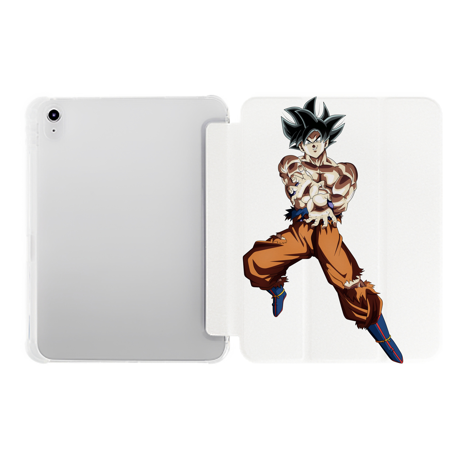 （画像用） ドラゴンボール 孫悟空（そん ごくう）Son Goku カカロット DRAGON BALL Kakarotto IPad ケース ペン収納付き 三つ折りスタンド PUレザー×シリコン 対応機種9.5/10.5/10.9インチ